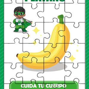 Rompecabezas con mensaje nutricional